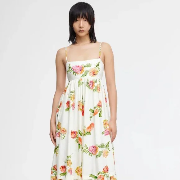 chinese dress ladies Acler SAMSTONE Maxi Dress in Abstract, Size 12 AU